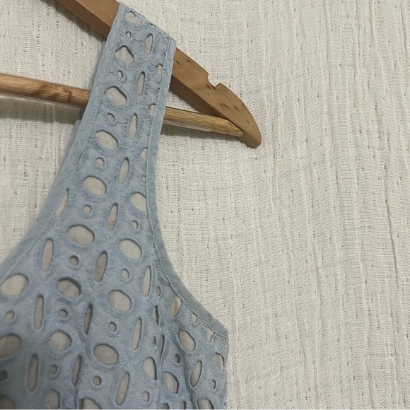 LOFT 100% Cotton Eyelet Lace Sleeveless Overlay size 4P - Picture 8 of 9